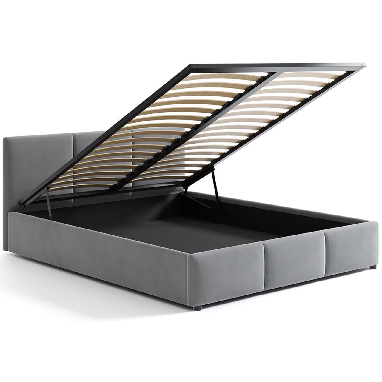 Ліжко двоспальне Doros Мона підйомний механізм 160x200 см Сірий (DRS-011391) - фото 7 Ліжко двоспальне Doros Мона підйомний механізм 160x200 см Сірий (DRS-011391) - фото 7