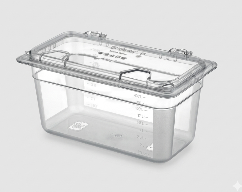 Крышка для гастроемкости GastroPlast откидная для GNPC 1/3 сплошная GNPLM--0013