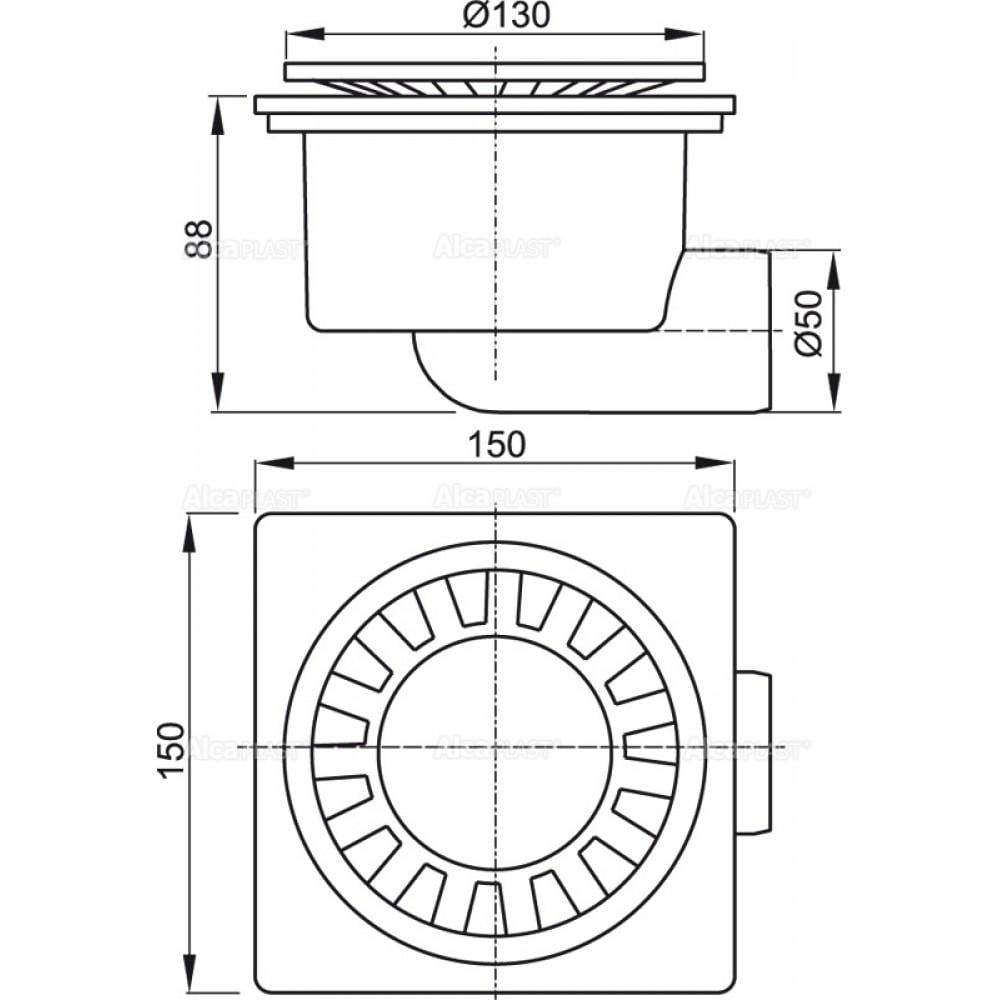 Трап для душу Alca Plast APV15 150x150 мм (89759) - фото 2