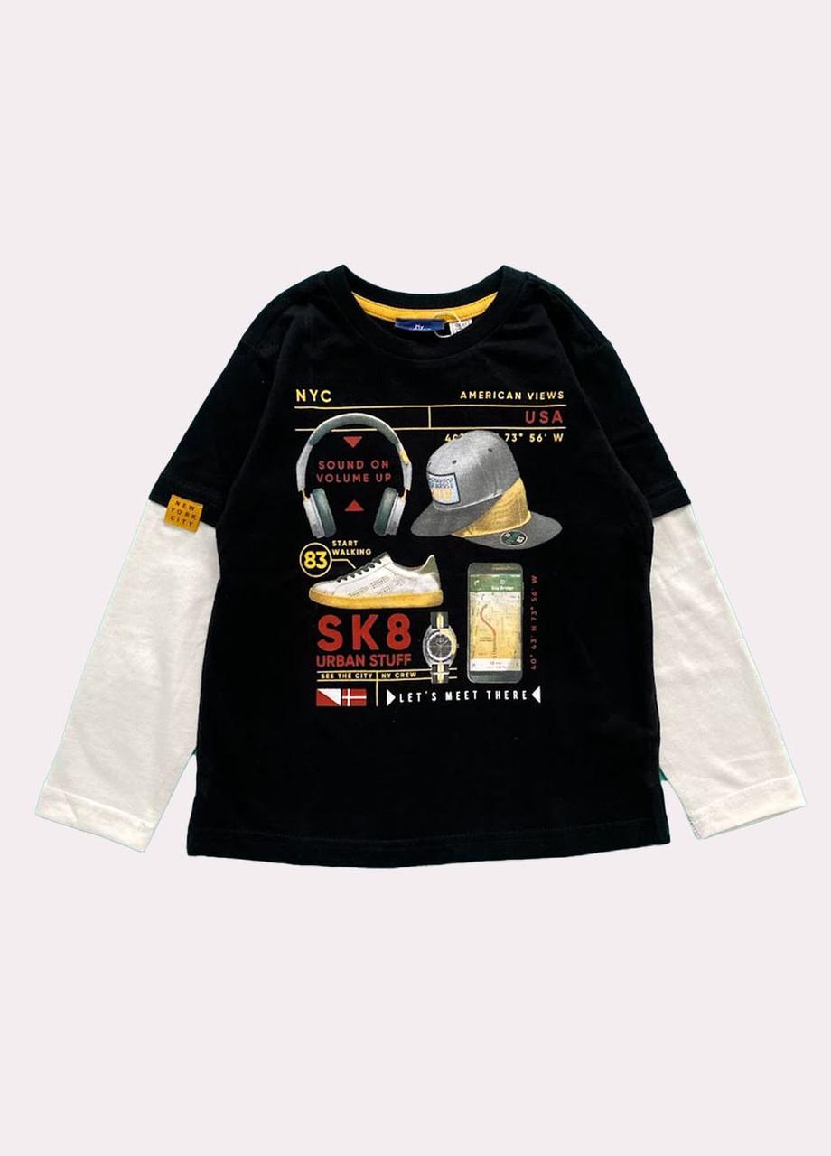 Реглан детский Chicco с круглой горловиной 4-5 лет 104 см Черный (2081861221)