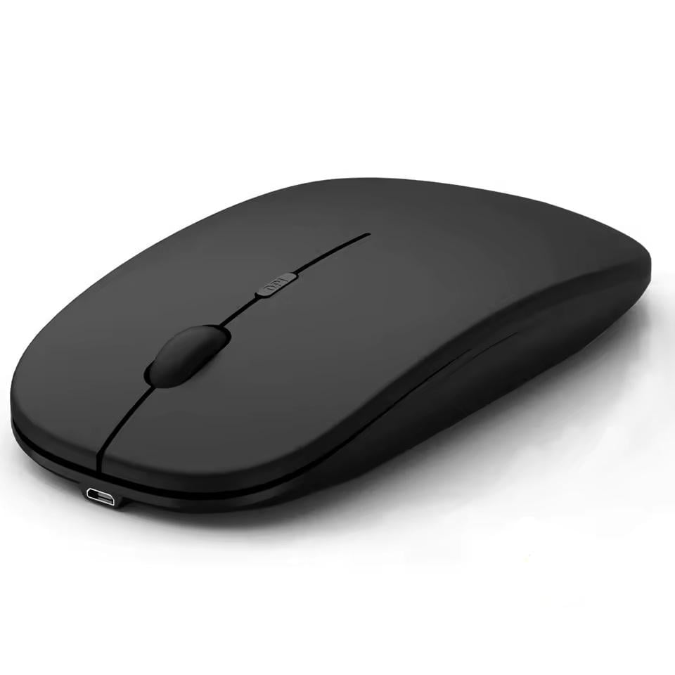 Мишка безшумна акумуляторна Bluetooth/2.4G Чорний (56)