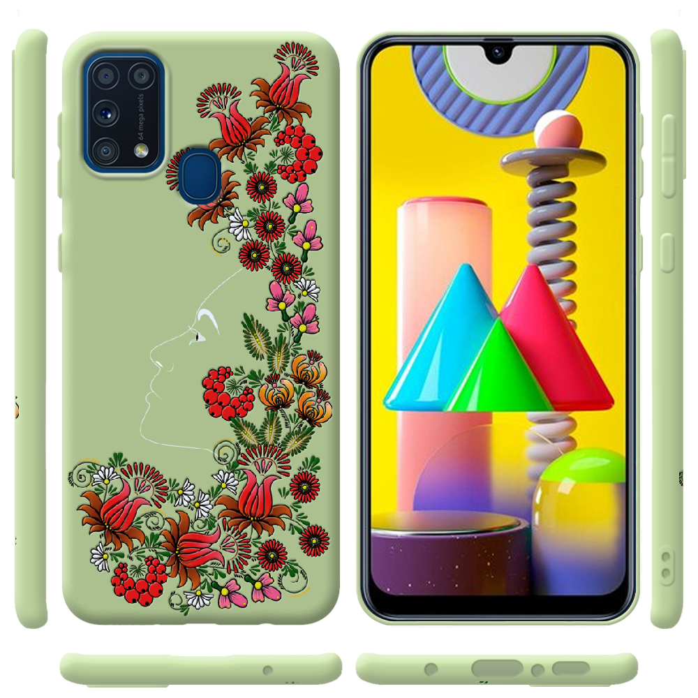 Чохол Boxface Samsung M315 Galaxy M31 3D Ukrainian Muse Зелений силікон (39091-bk64-41820) - фото 2