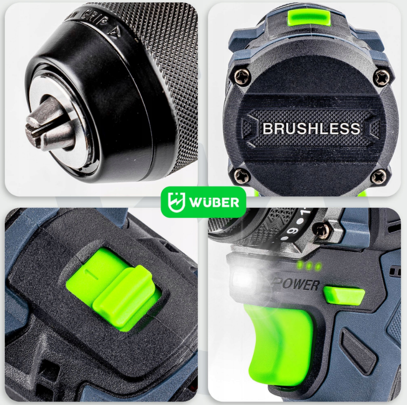 Гайковерт акумуляторний ударний Wuber 50Нм (2689502477) - фото 5