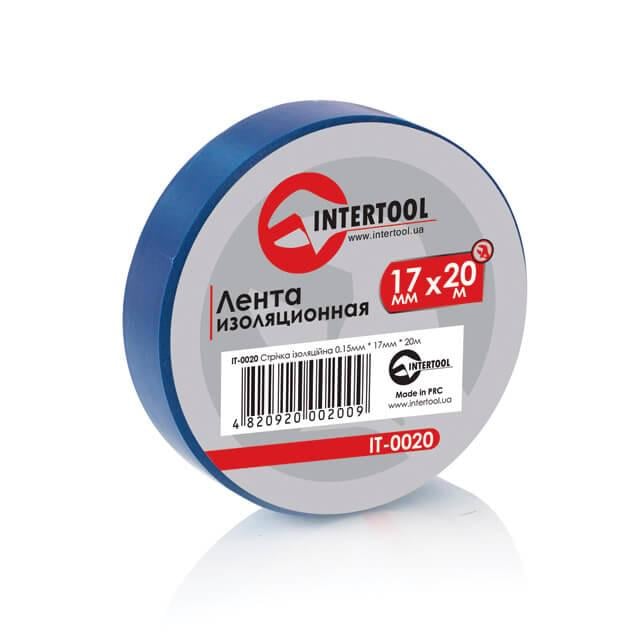 Стрічка ізоляційна Intertool 0,15x17 мм 20 м Синій (IT-0020)