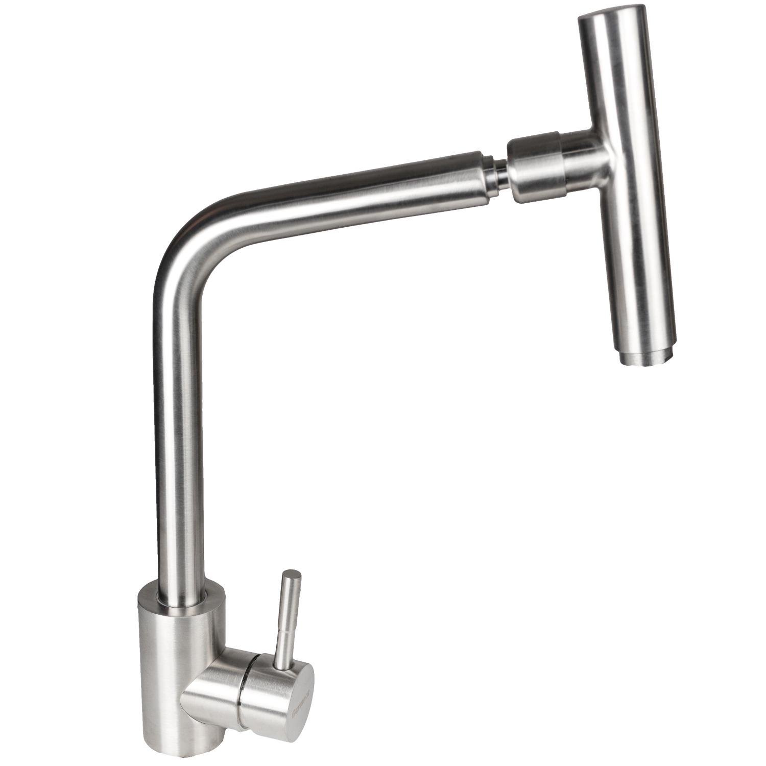 Смеситель для кухни Platinum Germece 3076 PLS-A27854 однорычажный Сатин (151370)