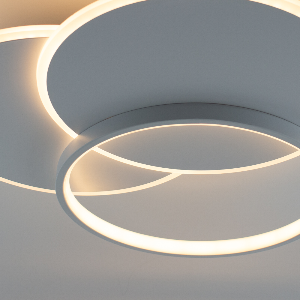 Люстра светодиодная ESLLSE VEGA TRIPLE 3R с пультом 70 Вт 490х490х60 мм Белый (10111) - фото 2 Люстра светодиодная ESLLSE VEGA TRIPLE 3R с пультом 70 Вт 490х490х60 мм Белый (10111) - фото 2