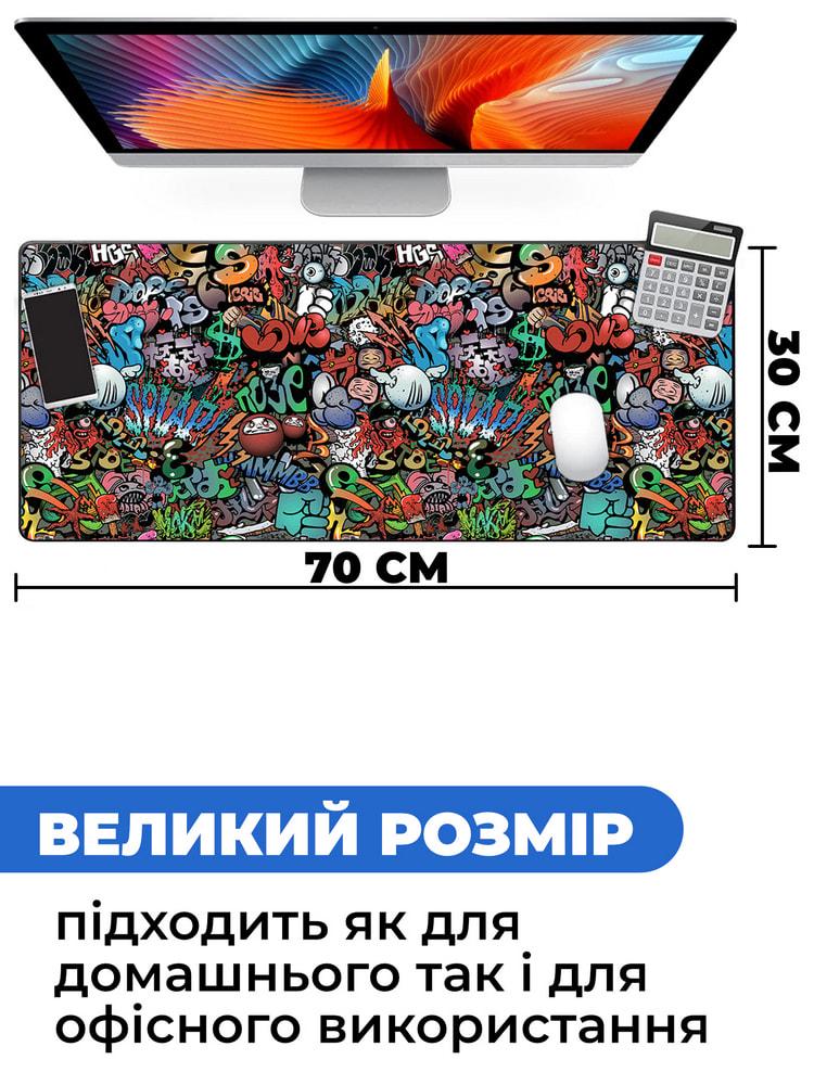 Килимок для мишки SHLab Graffiti 70х30 см (32968) - фото 3