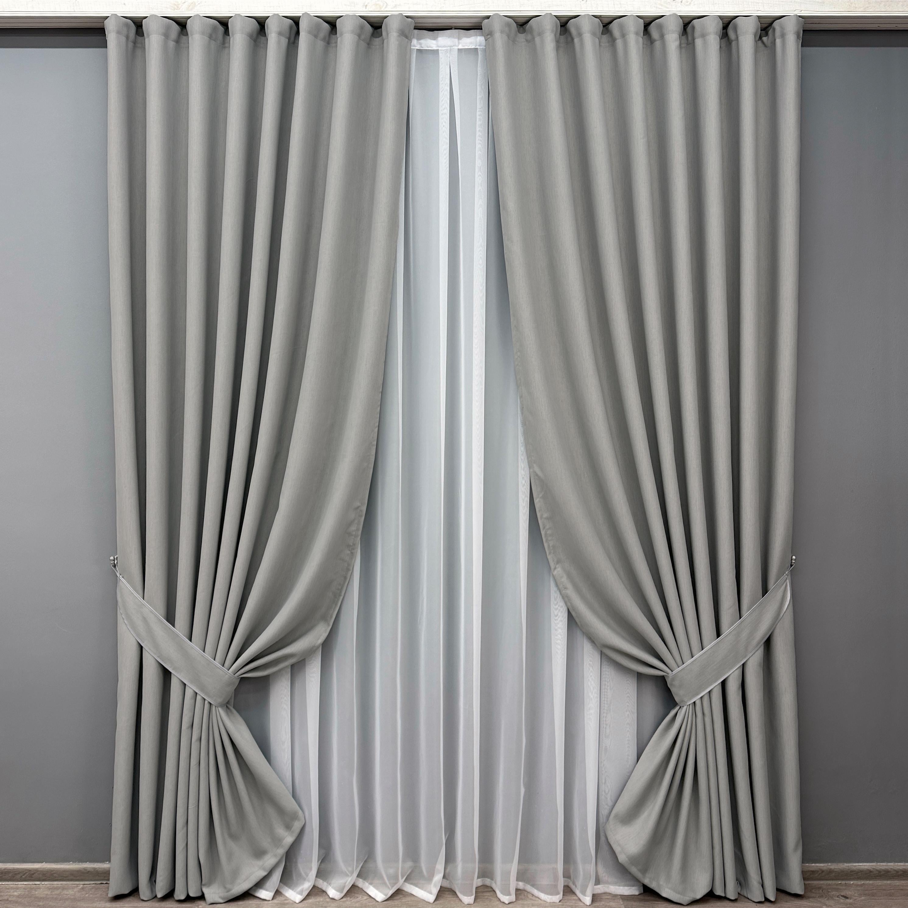 Комплект штор VR-Textil Scandi №1900ш блекаут двухсторонний 150х270 см 2 шт. Серый (33-0932)