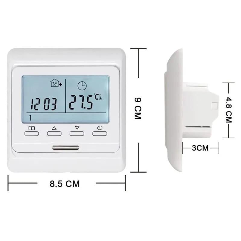 Программируемый терморегулятор E-51 для теплого пола с выносным датчиком температуры пола (11115916) - фото 8