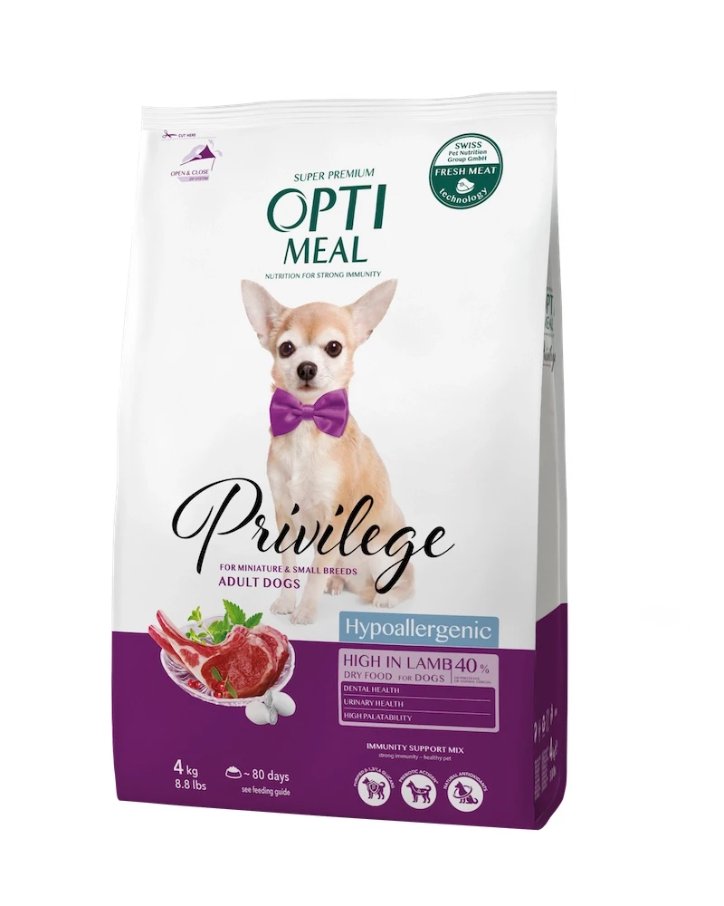 Корм сухой Optimeal Hypoallergenic Dogs Small Breeds с ягнятиной 4 кг