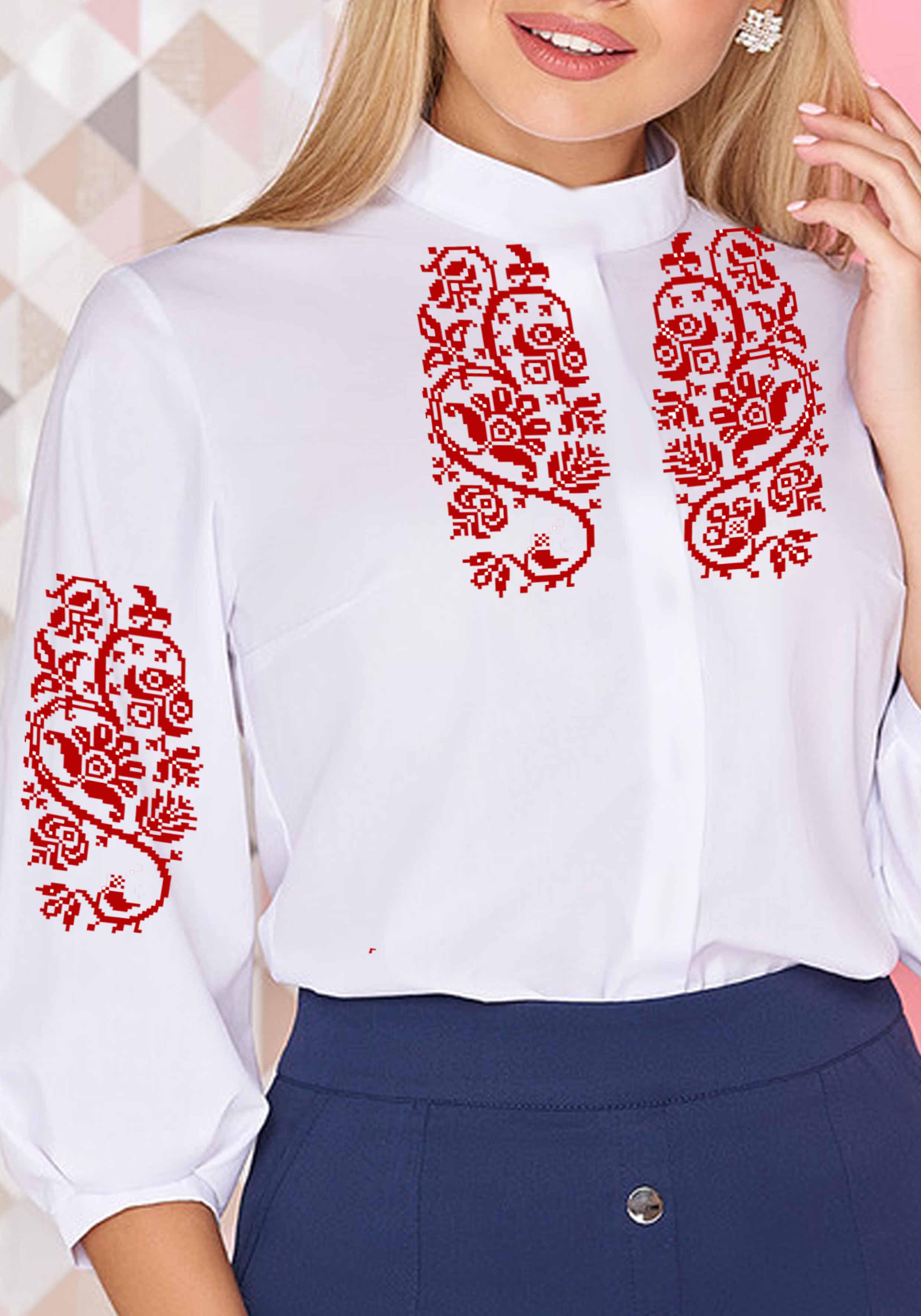 Заготовка для вишивки нитками або бісером сорочка СЖ-445 габардин