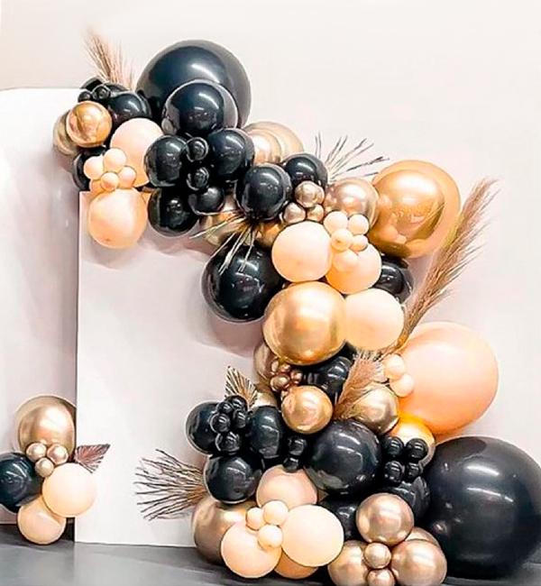 Арка из шаров 100 шт. Black/Peach (11494513)