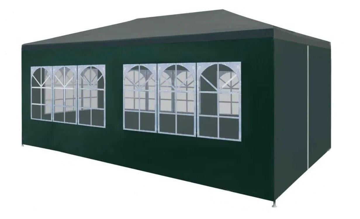Павильон садовый с 6 стенками 3х6 м Зеленый (30501485) Павильон садовый с 6 стенками 3х6 м Зеленый (30501485)