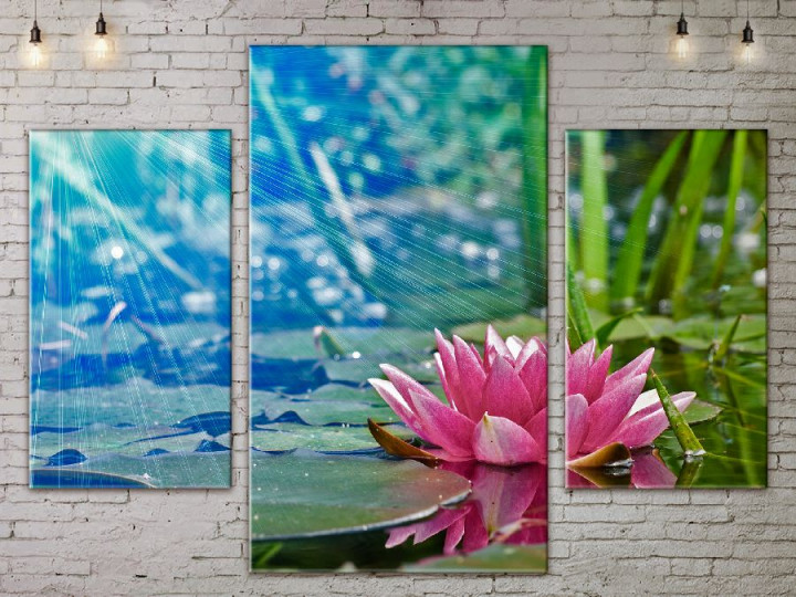 Картина модульная ArtStar Лотос ADFL0075 120х180 см 3 части