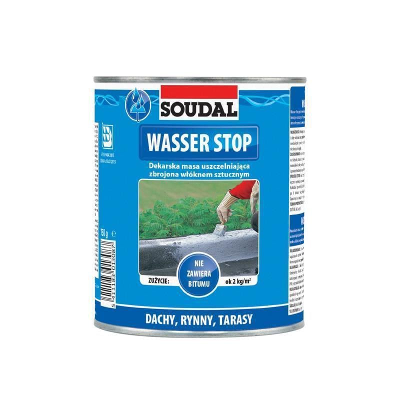 Мастика для покрівлі SOUDAL Wasser Stopp акриловий сополімер 750 мл 2 шт. Сірий (00004000WAS0000001)