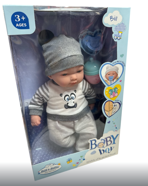 Пупс DH 2370 F музичний чип/м'якотілий/аксесуари/знімний одяг/імітація скляних очей/в коробці 35 см