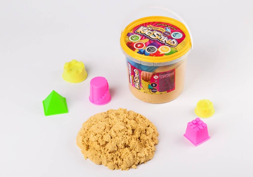 Кинетический песок Danko Toys KidSand 1000 г с формочками (KS-01-01-1)