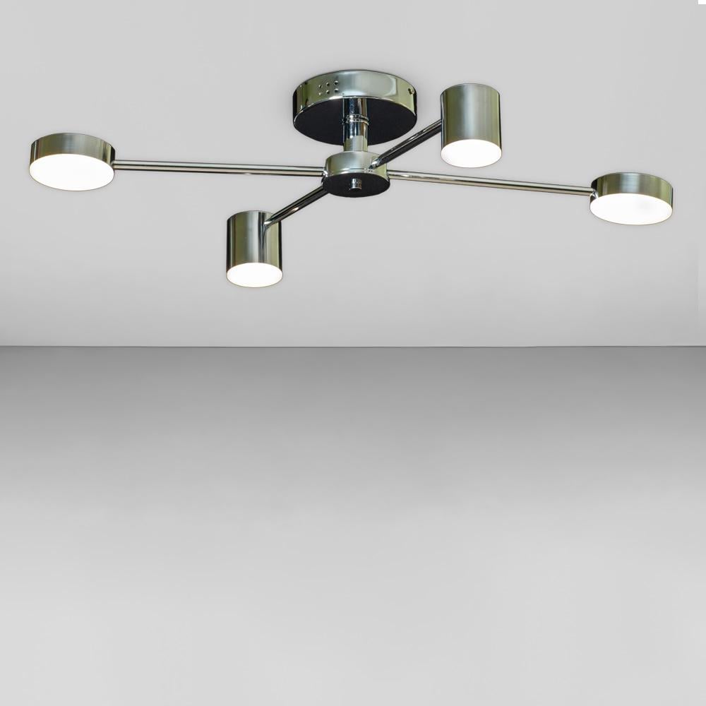 Люстра потолочная светодиодная Led Light House SY-18898/4 CR 48W 800х130 мм Хром