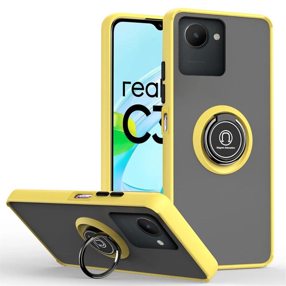 Защитный чехол MatteLuxe Realme C30 (с кольцом) Yellow (34081-0A)