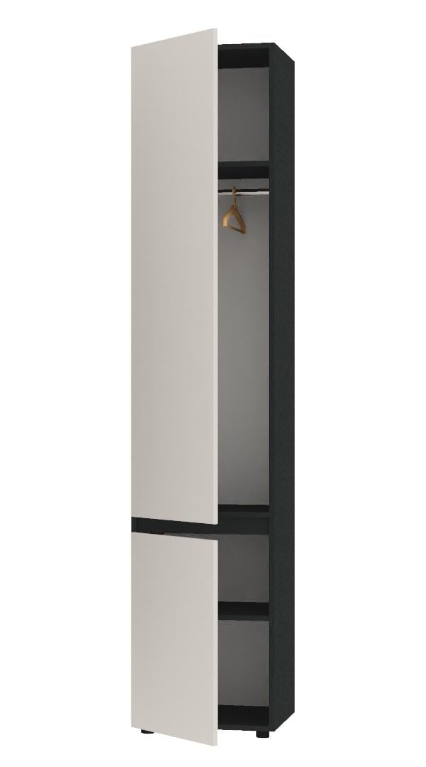 Шкаф Алекса СН-500-1т 50х50х238 см Кашемир/Антрацитовый