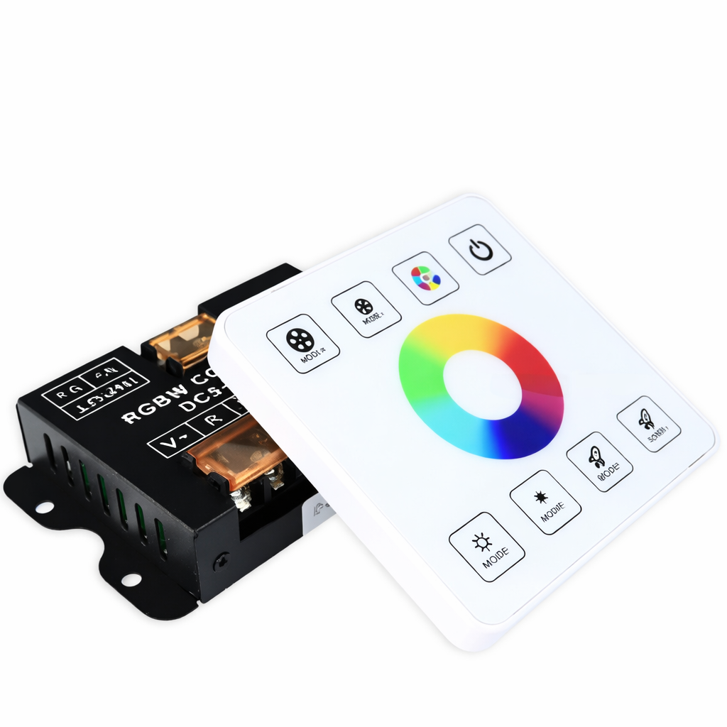 Контроллер RGB+W OEM C-40-Touch-V2 DC12-24V 480W IP44 10A 4 канала Белый (C-40-Touch-V2)