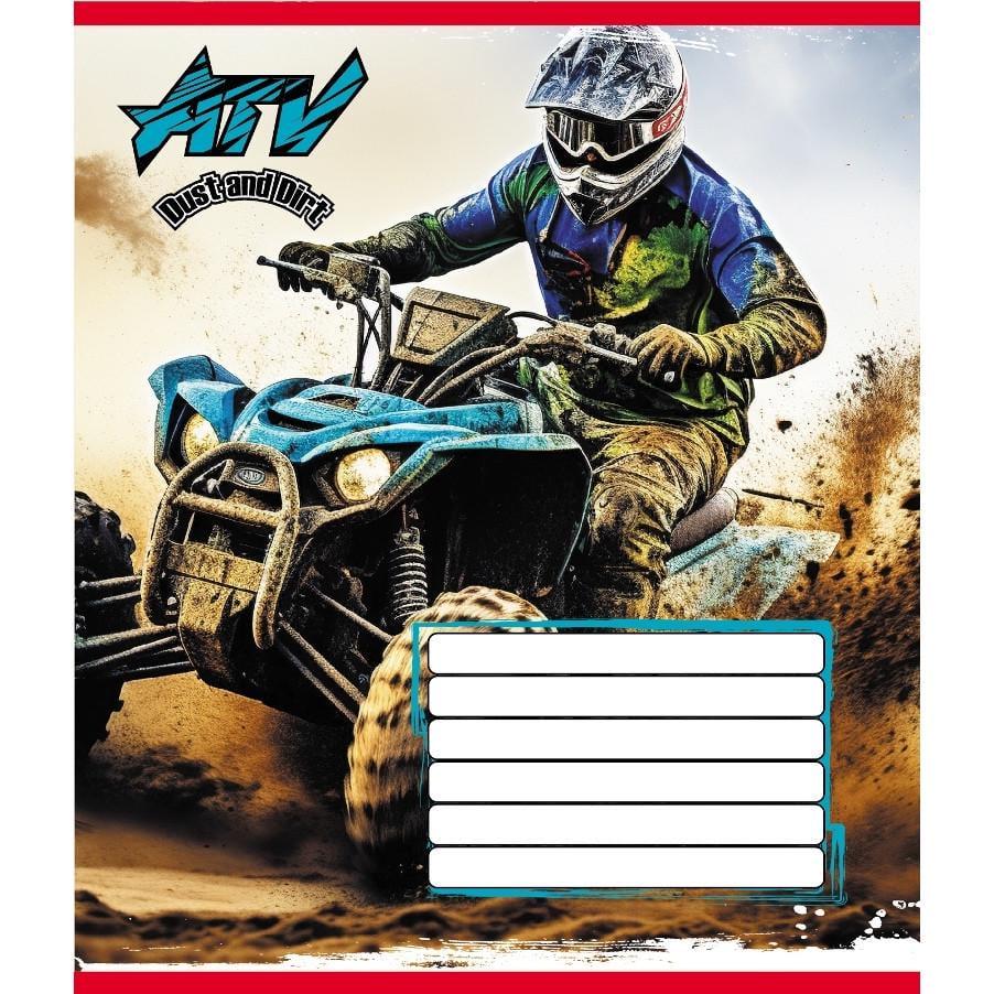 Шкільний зошит Квадроцикли 012-510232C-3 в косу лінію 12 аркушів (RLT55184)