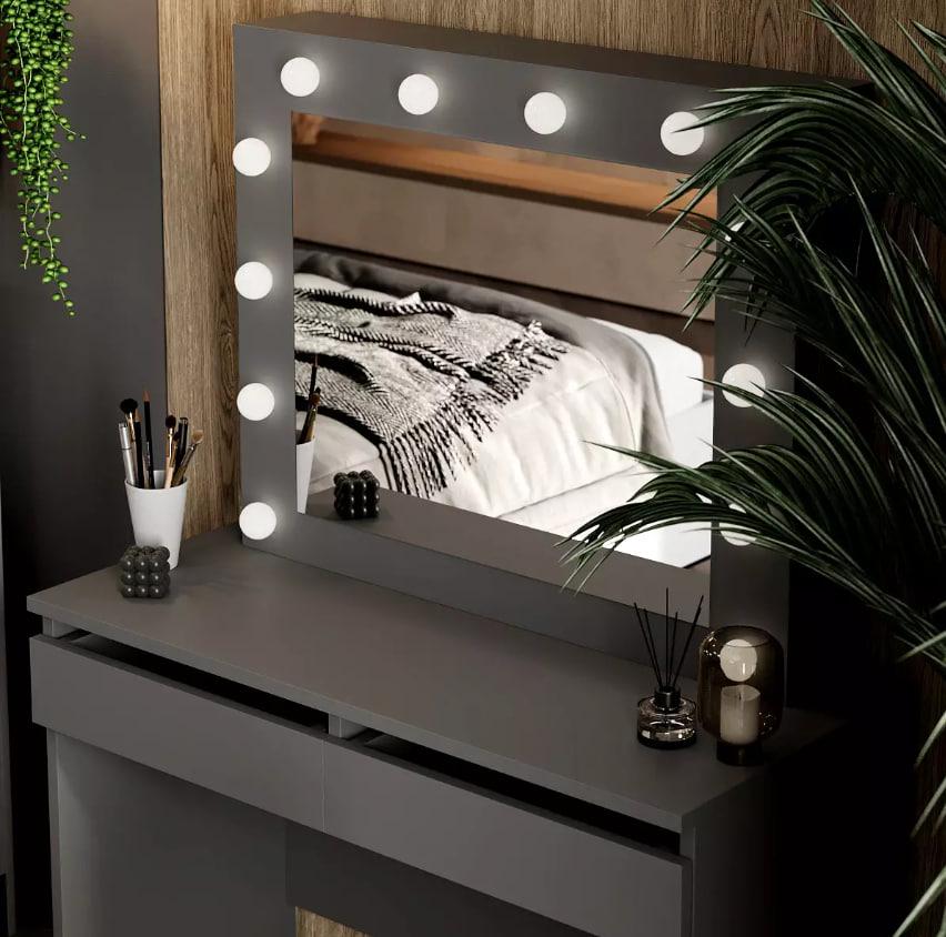 Столик туалетний LofTerno Head Malta 940х430х1400 мм Графіт сірий (TB32070700000) - фото 4 Столик туалетний LofTerno Head Malta 940х430х1400 мм Графіт сірий (TB32070700000) - фото 4