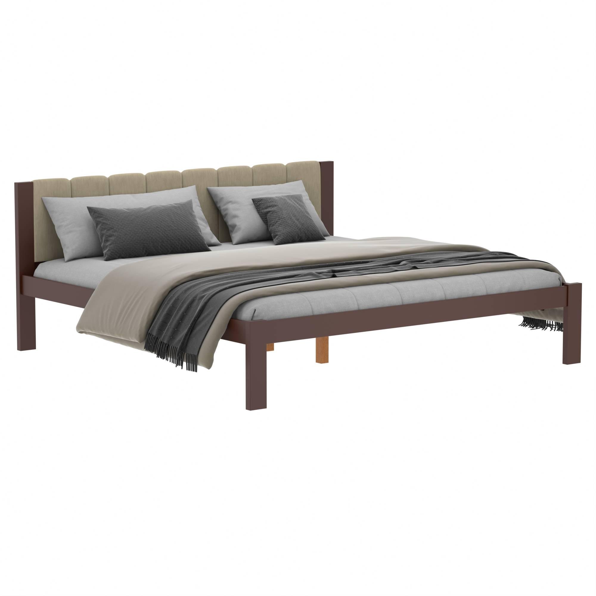 Кровать Диез J-02 дерево двуспальное 180х200 Коричневый (318047) Кровать Диез J-02 дерево двуспальное 180х200 Коричневый (318047)