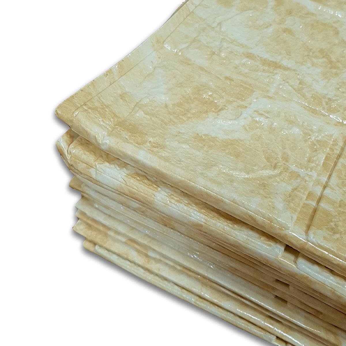 Панель самоклеящаяся декоративная 3D под кирпич мрамор в рулоне 20 м 20000x700x3 мм Бежевый - фото 9 Панель самоклеящаяся декоративная 3D под кирпич мрамор в рулоне 20 м 20000x700x3 мм Бежевый - фото 9