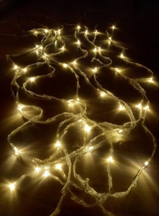 Гирлянда неоновая 500 LED прозрачный провод string Теплый белый (00000004447)