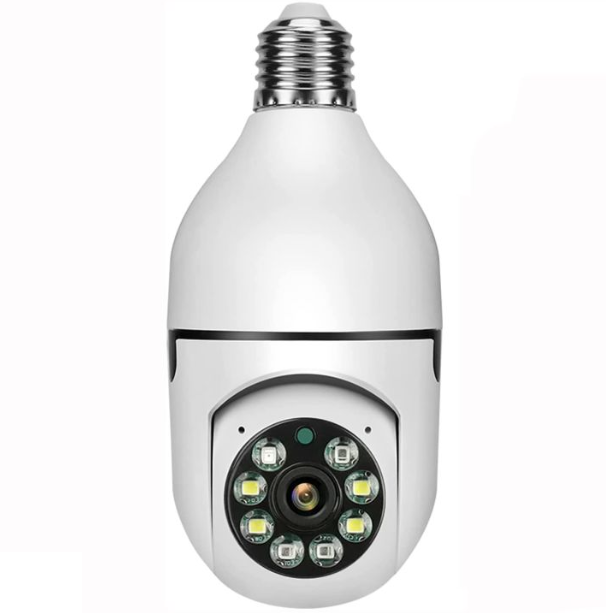 Камера видеонаблюдения панорамная WiFi в цоколь Е27 ночное видение White (f123fd7c) Камера видеонаблюдения панорамная WiFi в цоколь Е27 ночное видение White (f123fd7c)