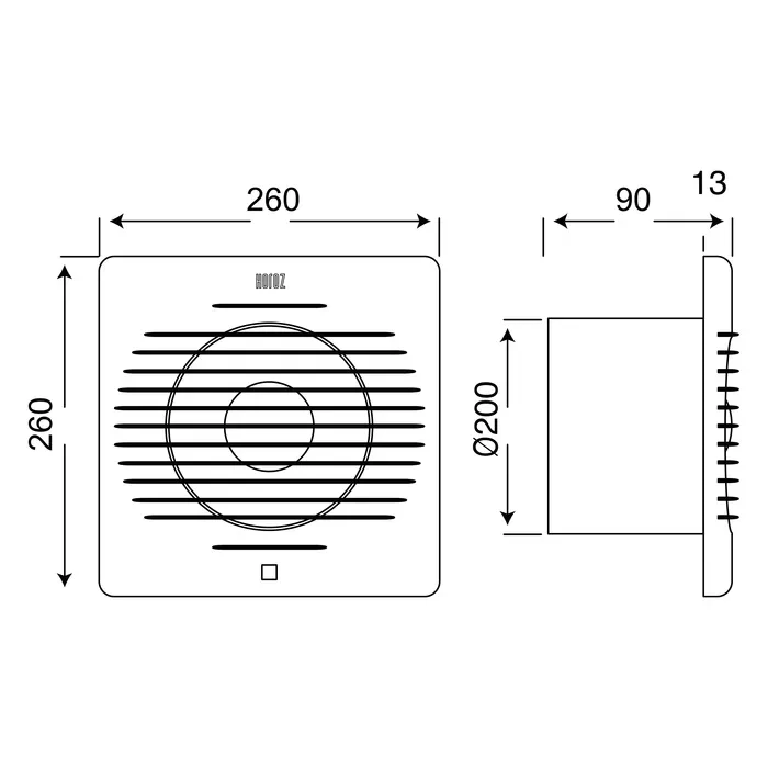 Вентилятор Horoz Electric 40 Вт 200 мм (500-000-200) - фото 2