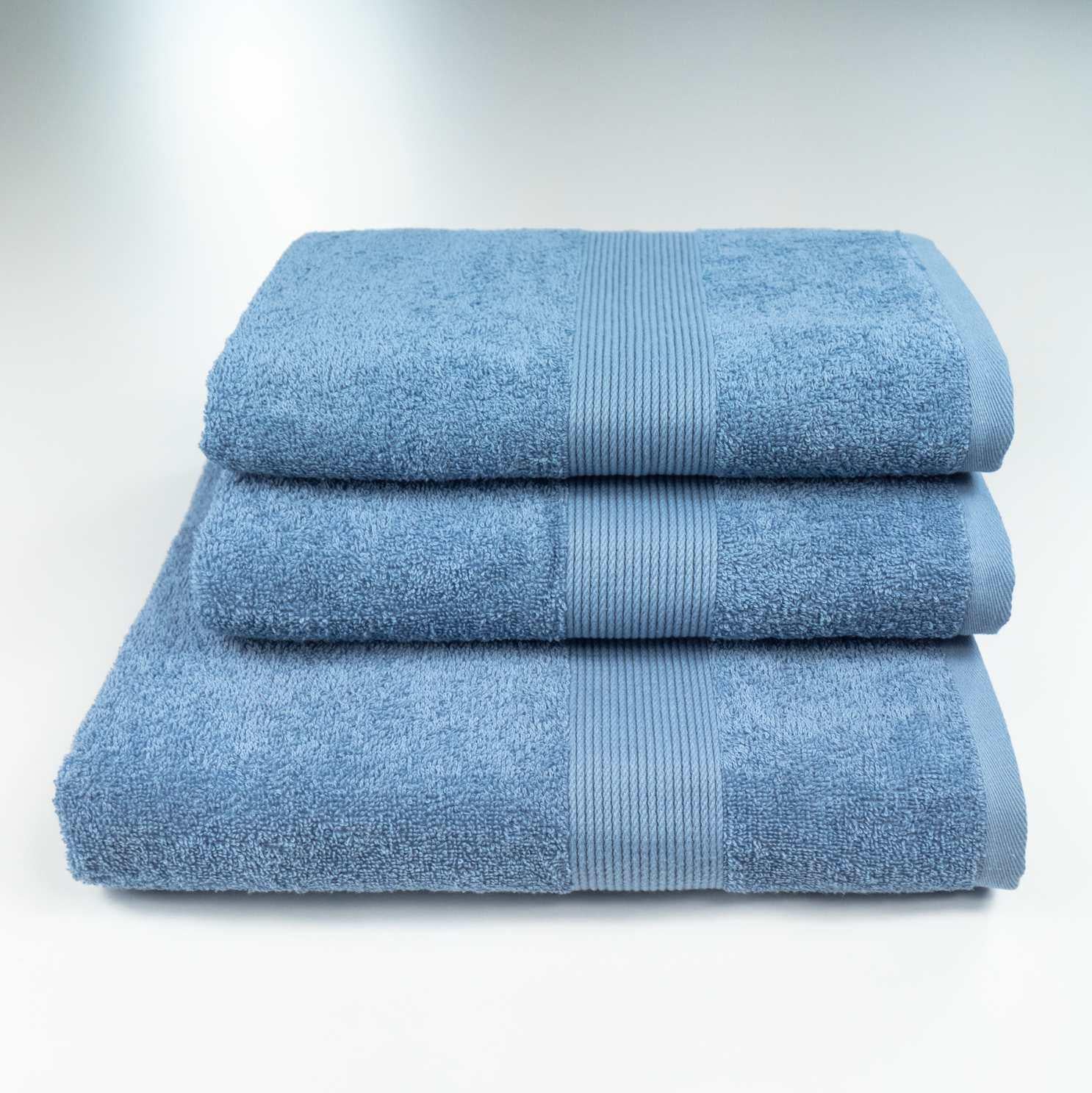 Набор полотенец GM Textile с бордюром 3 шт. Синий (400b-k3-2-blue)