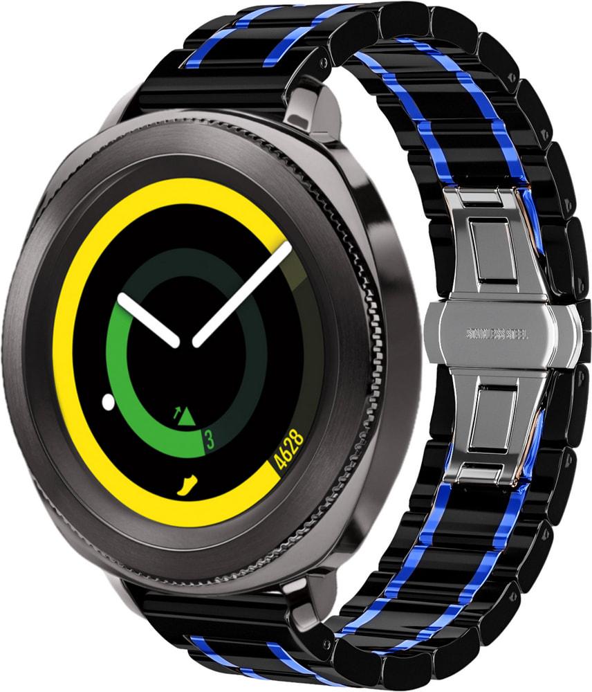 Ремешок керамический Ceramo для Samsung Gear Sport Black/Blue (28731-43)
