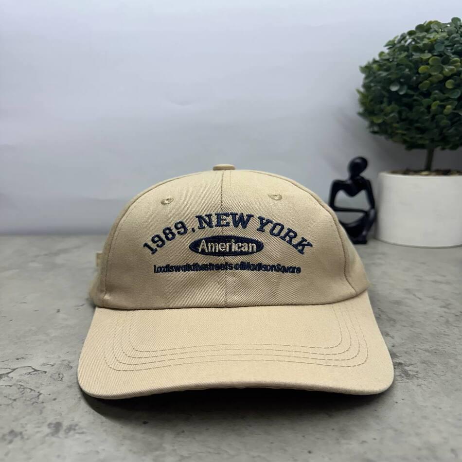 Кепка-бейсболка летняя New York OS Бежевый (00205) - фото 4 Кепка-бейсболка летняя New York OS Бежевый (00205) - фото 4