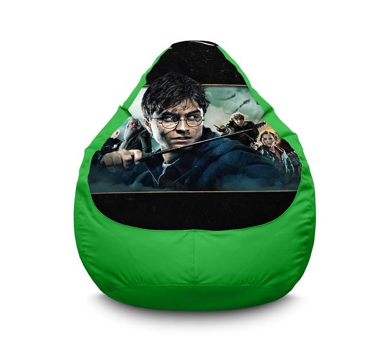Кресло мешок iPuff Harry Potter and friends Оксфорд XL 80x110 см Зеленый