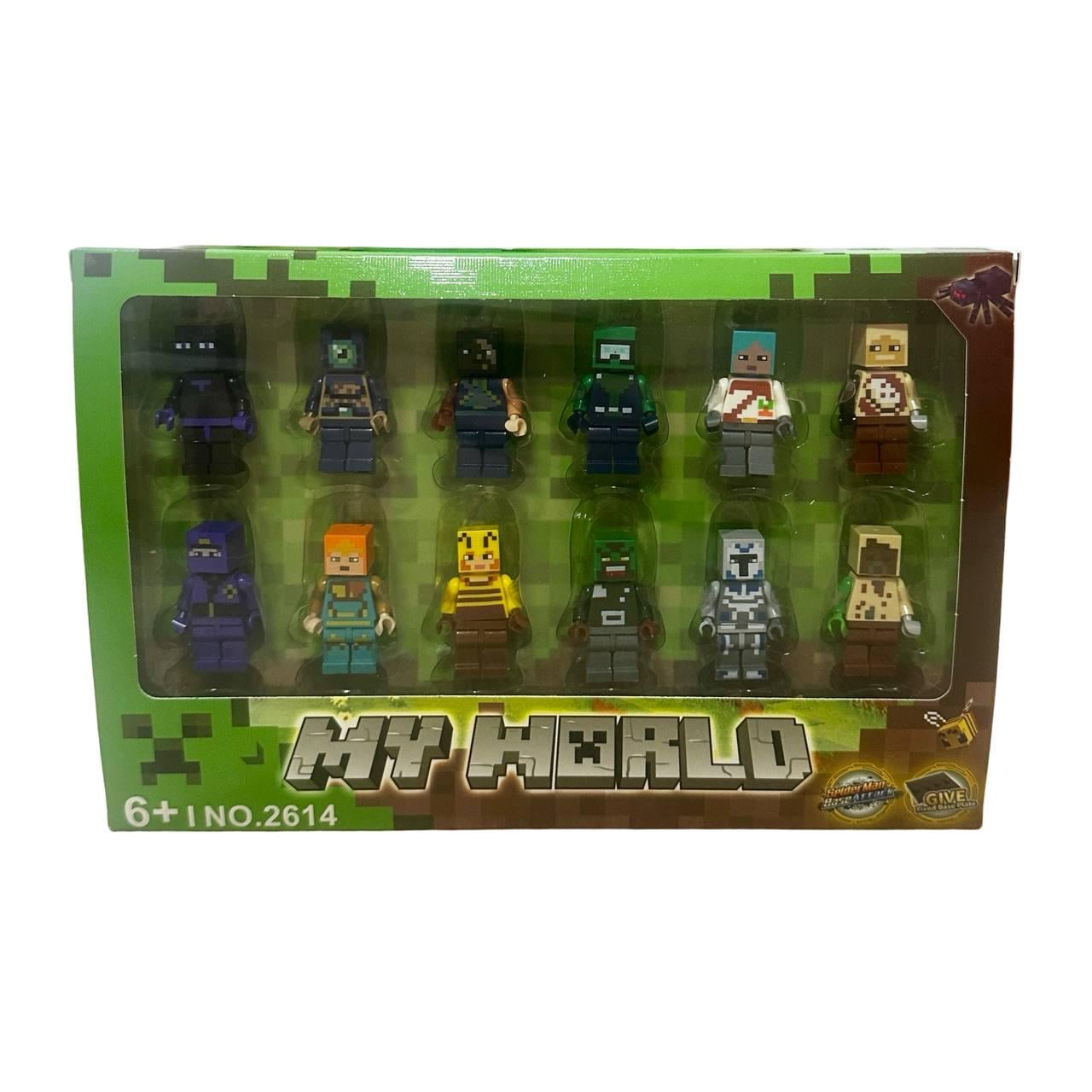 Набір ігрових фігурок Minecraft 12 шт. зі зброєю (2614)