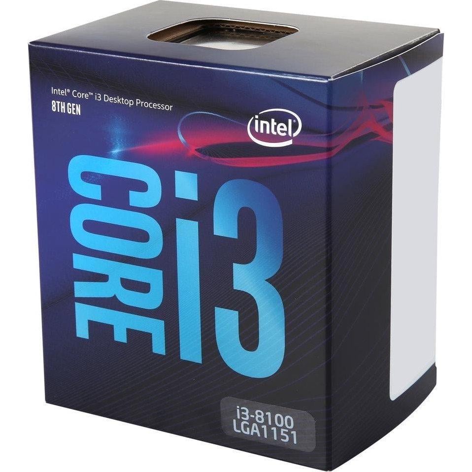 Процессор Intel Core i3-8100 4 ядра 4 потока 3,6 ГГц 6 МБ LGA1151 Box (BX80684I38100)