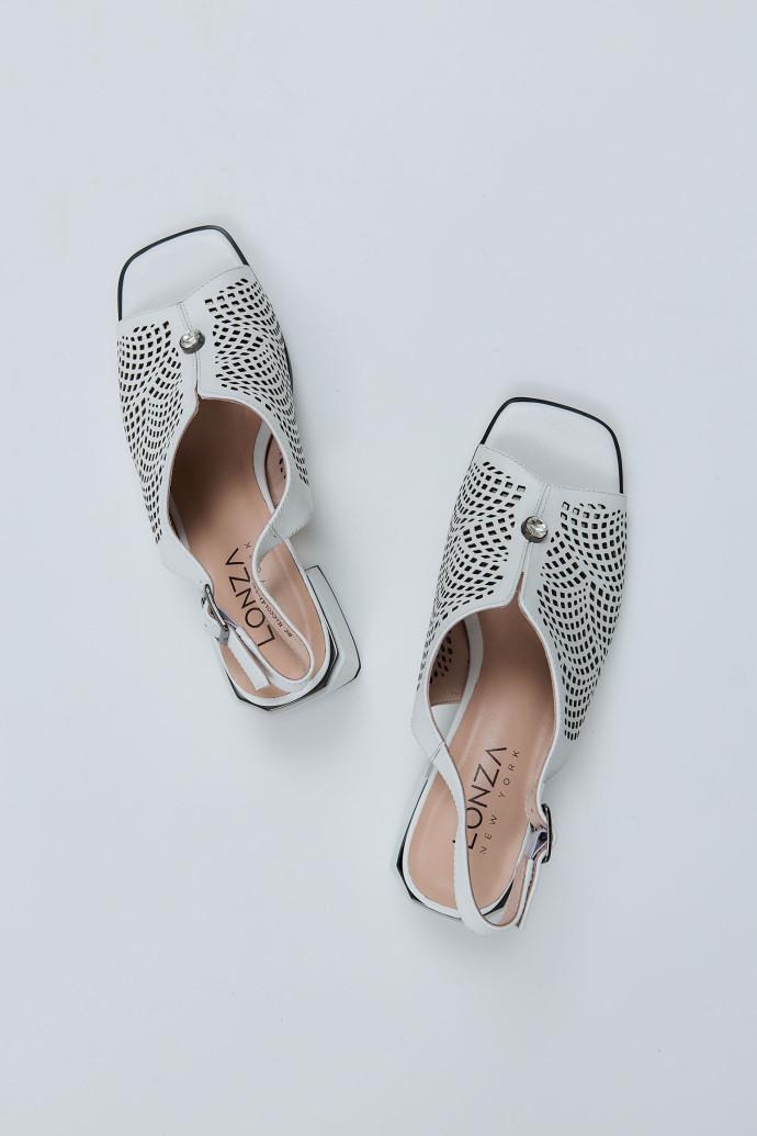 Босоножки женские LONZA кожаные р. 38 Белый (197379) - фото 3