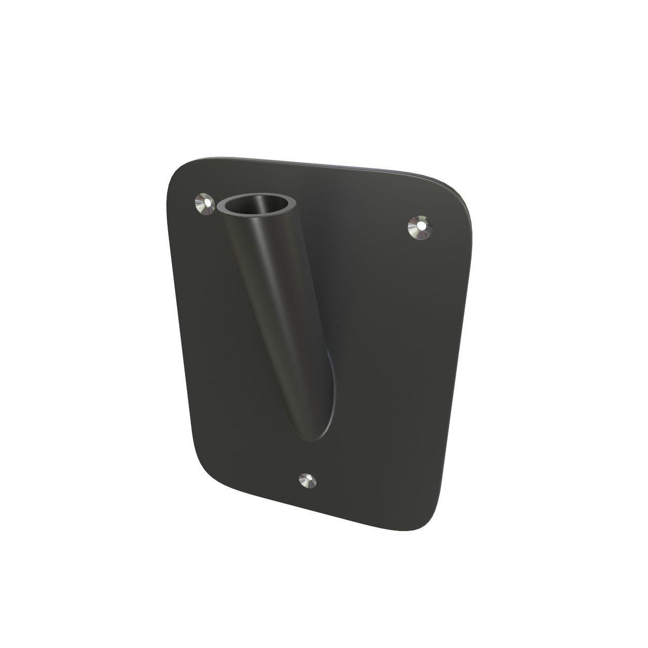 Флагшток Держатель флага настенный 140х190 д30 мм Черный (2041646265/К0486)