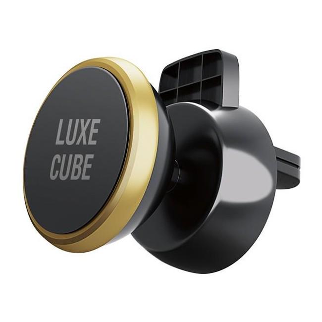 Держатель автомобильный магнитный Luxe Cube 360° Black/Gold (8886668686204)