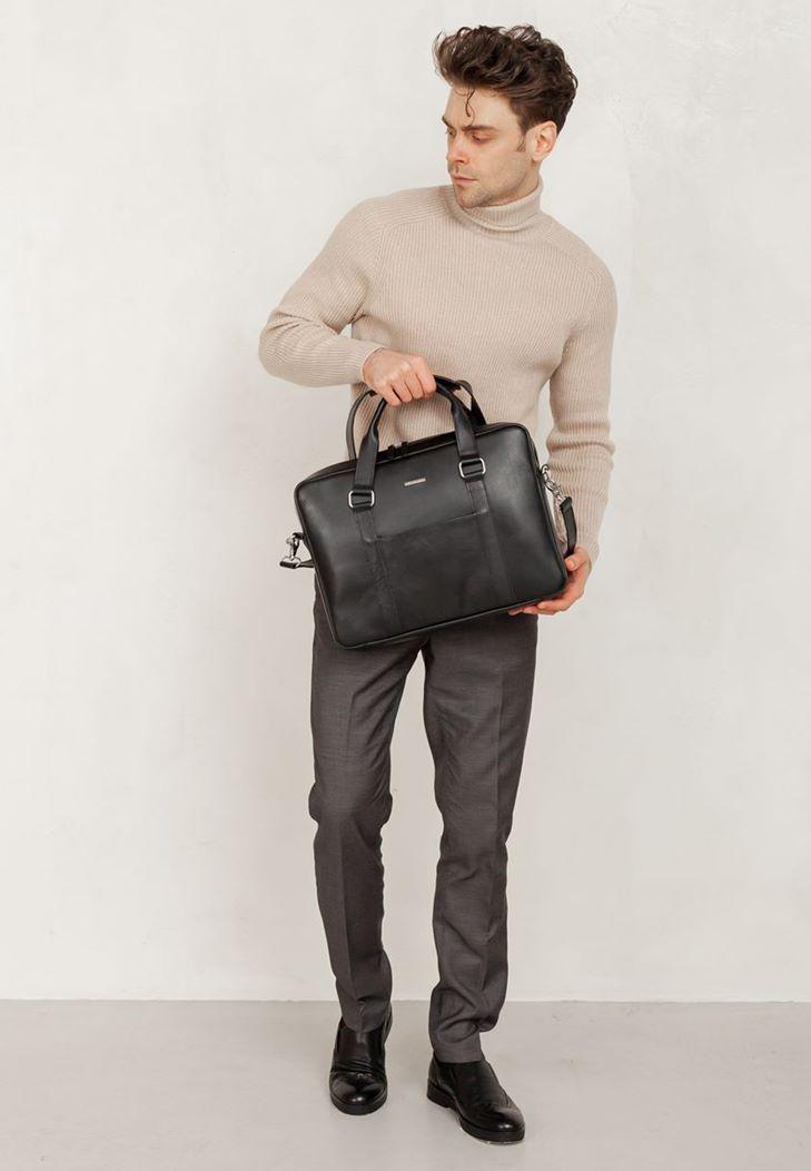 Сумка кожаная для ноутбука и для документов Черный (A-026687) - фото 7 Сумка кожаная для ноутбука и для документов Черный (A-026687) - фото 7