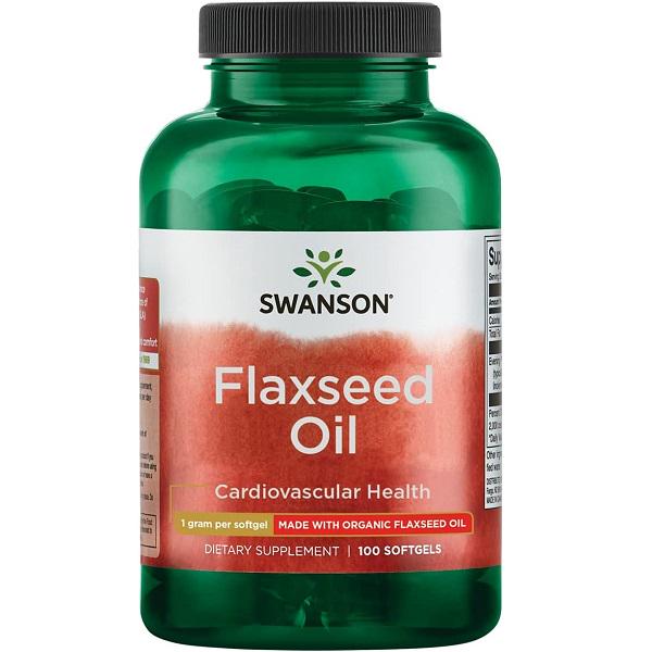 Льняное масло Swanson Flaxseed Oil 100 капс. 1000 мг (000020001)