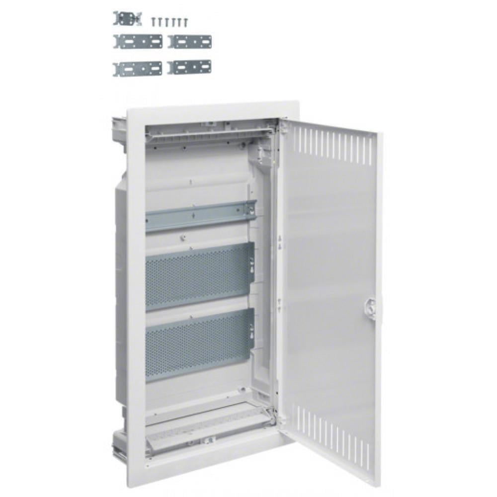 Бокс внутрішній пластиковий Hager Volta ММ-обладнання на 36 модулів з металевими дверцятами (VU36NWB)