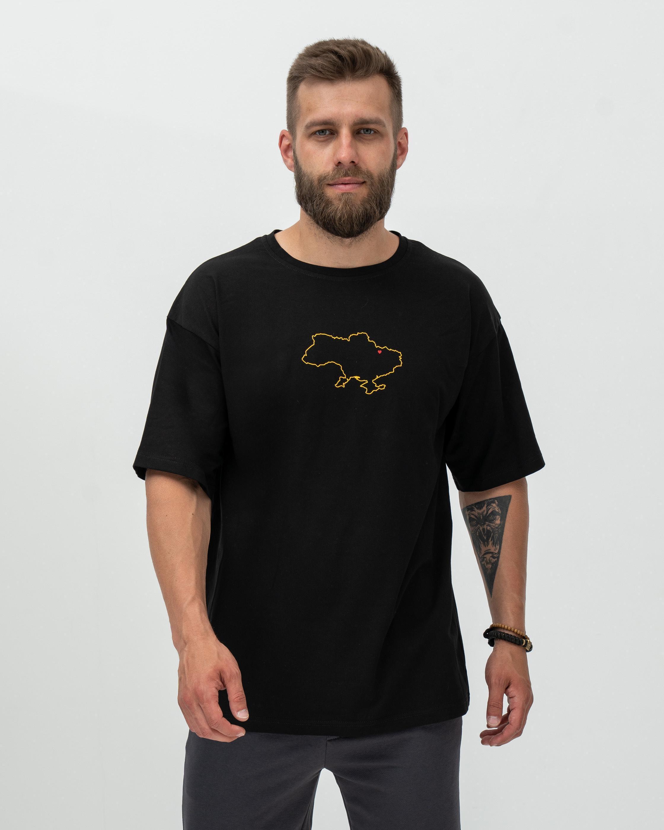 Футболка Red and Dog Oversize From Kharkiv with love XL Black