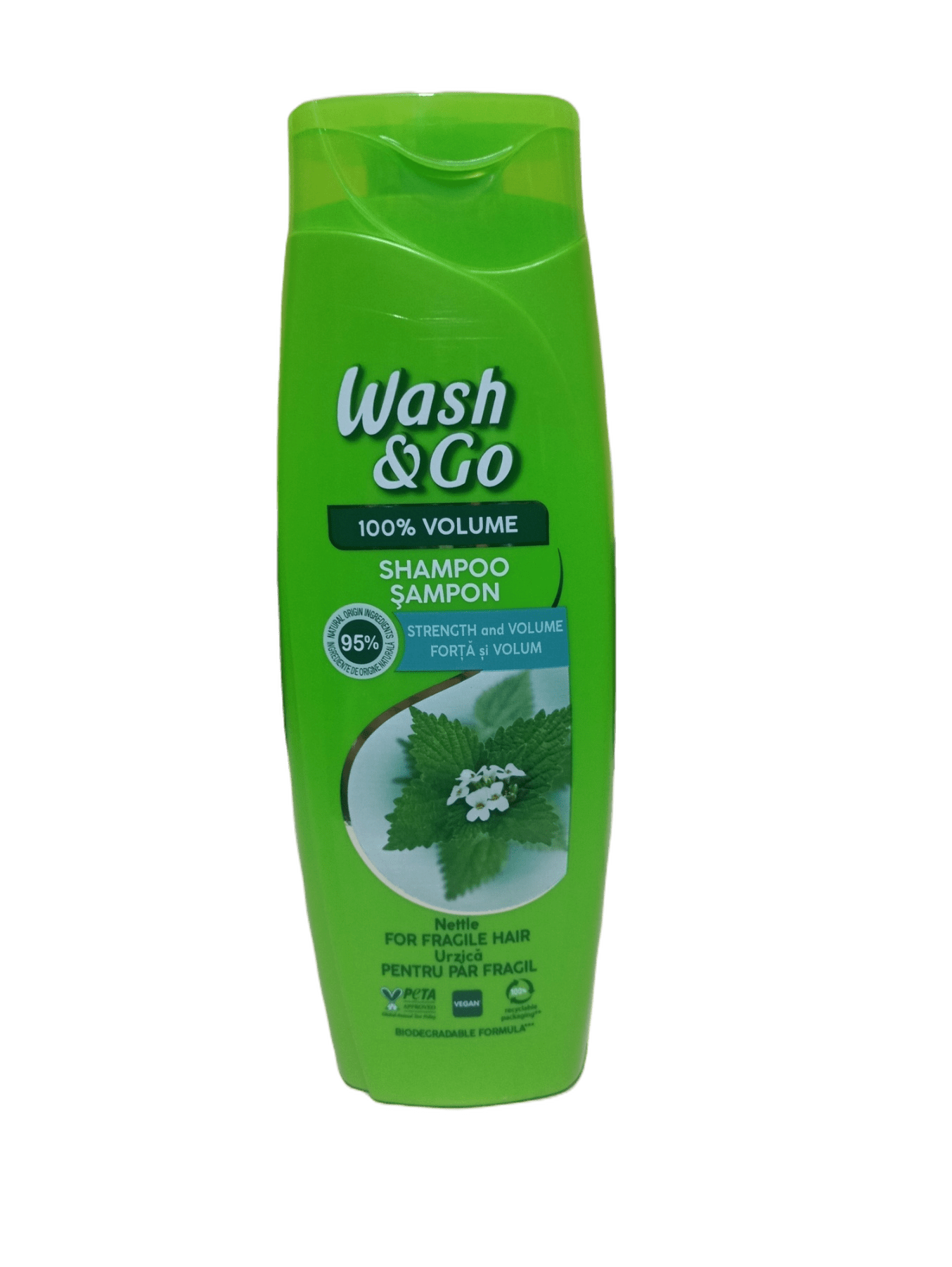 Шампунь Wash&Go з екстрактом кропиви для ламкого волосся 400 ml