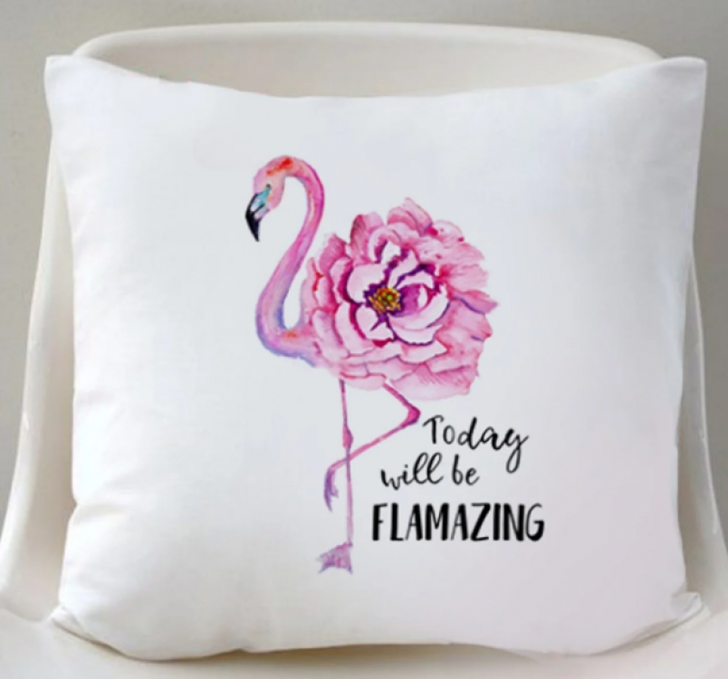 Подушка Фламинго 35x35 см