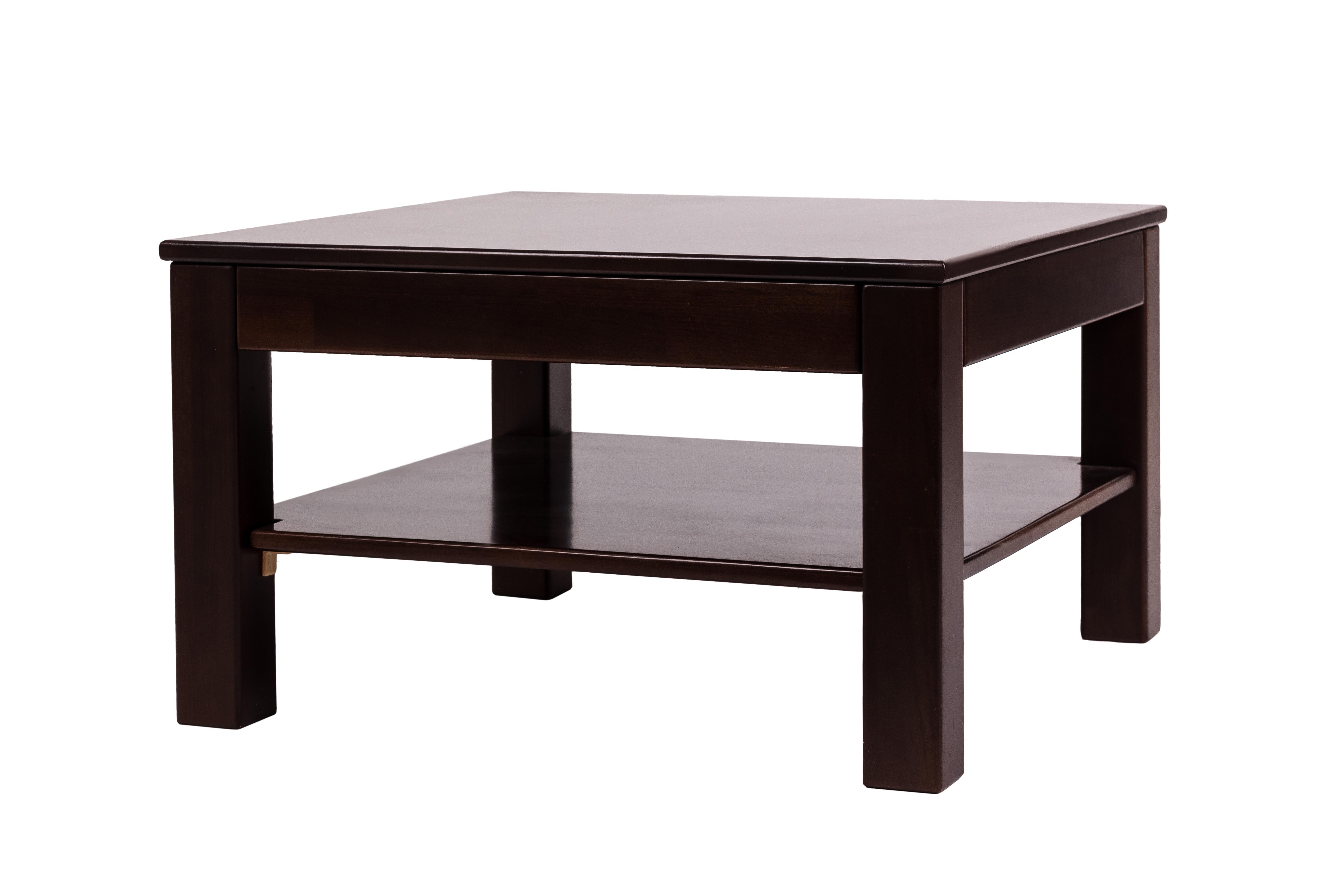 Журнальний стіл KROKWOOD Bonn 750x500x450 мм з буку Темний горіх