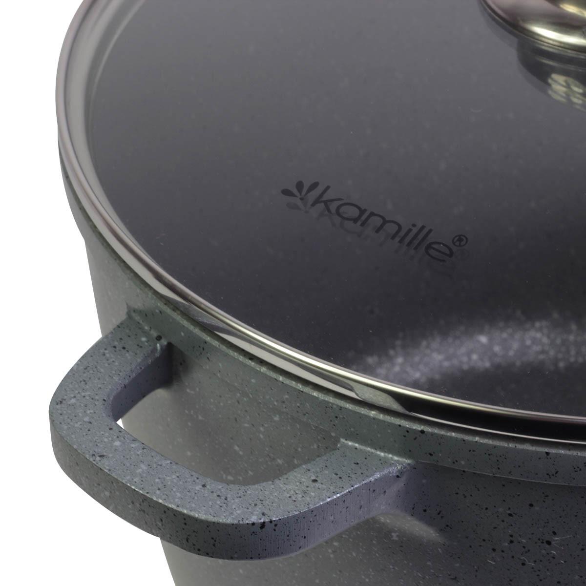 Кастрюля с крышкой Kamille KM-4427 из литого алюминия с антипригарным покрытием 6,2 л (1677981331) - фото 7 Кастрюля с крышкой Kamille KM-4427 из литого алюминия с антипригарным покрытием 6,2 л (1677981331) - фото 7