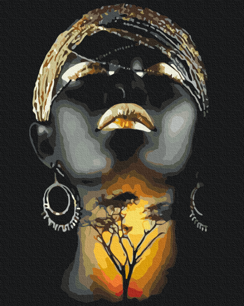 Картина по номерам Brushme BS36510 Портрет в позолоте 40х50 см (1766841210)